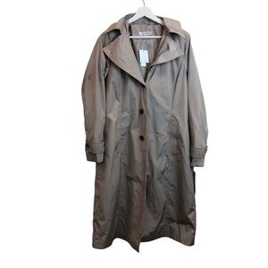 Via Spiga Tan Hooded Trench Coat